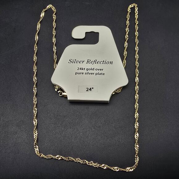 Silver Reflections Jewelry - Silver Reflections Gold Plated Chain 24 Inch NWT